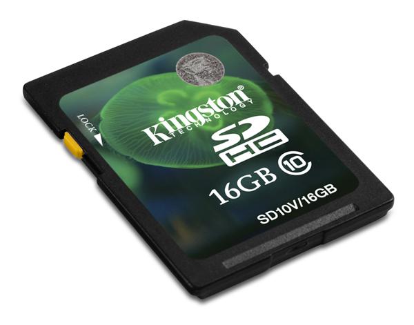 16 GB . SDHC/SDXC karta Kingston . Class 10 SD10V/16GB