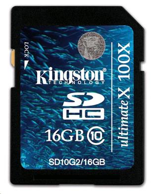 16GB Secure Digital SDHC Kingston class 10 G2
