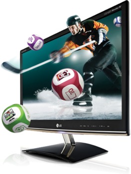 3D LED MNT+ TV 23", Wide 1920x1080, 250cd, 5.000.000 : 1, 5ms, HDMI / DVI / analog, MPEG4, DVB-T/C DM2350D-PZ.AEU