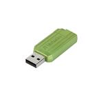 64GB USB Flash 2.0 PIN STRIPE Store&apos;n&apos;Go, eukalyptově zelená 0023942499640