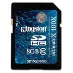 8GB Secure Digital SDHC Kingston class 10 G2