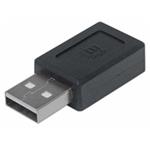 Adaptér Manhattan USB, USB-C 2.0 samica na USB-A samec, čierna 354653