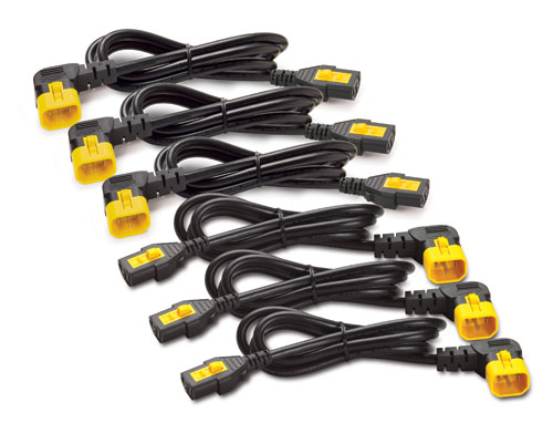 APC - Elektrický kabel - IEC 60320 C13 do IEC 60320 C14 - 10 A - 1.83 m - konektor 90° - černá - ce AP8706R-WW