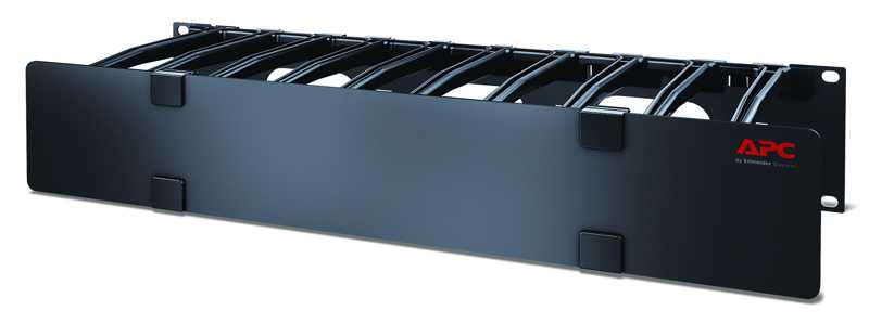 APC Horizontal Cable Manager Single-Sided with Cover - Rack cable management panel with cover - čer AR8606