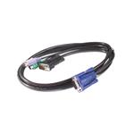 APC - Kabel klávesnice / videa / myši (KVM) - PS/2, HD-15 (VGA) (M) do HD-15 (VGA) (M) - 91 cm - pr AP5264