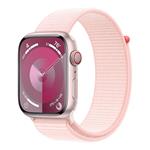 Apple Watch Series 9 Cellular 45mm Růžový hliník se světle růžovým provlékacím řemínkem MRMM3QC/A