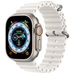 Apple Watch Ultra GPS + Cellular, 49mm Titanium Case with White Ocean Band mnhf3cs/a