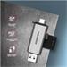 AXAGON CRE-SAC, USB3.2 Gen1 Type-C + Type-A externá čítačka kariet SD/microSD, podpora UHS-I