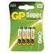 batérie batéria Alkalická, AAA, 1.5V, GP, SUPER, cena za 1ks