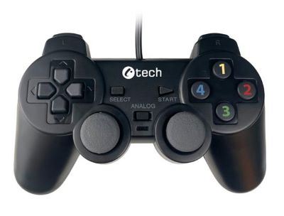 C-TECH Gamepad Callon pro PC/PS3, 2x analog, X-input, vibrační, 1,8m kabel, USB GP-05