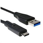 C-TECH USB 3.0 Kábel AM na USB-C (AM/CM), 1 m, čierny