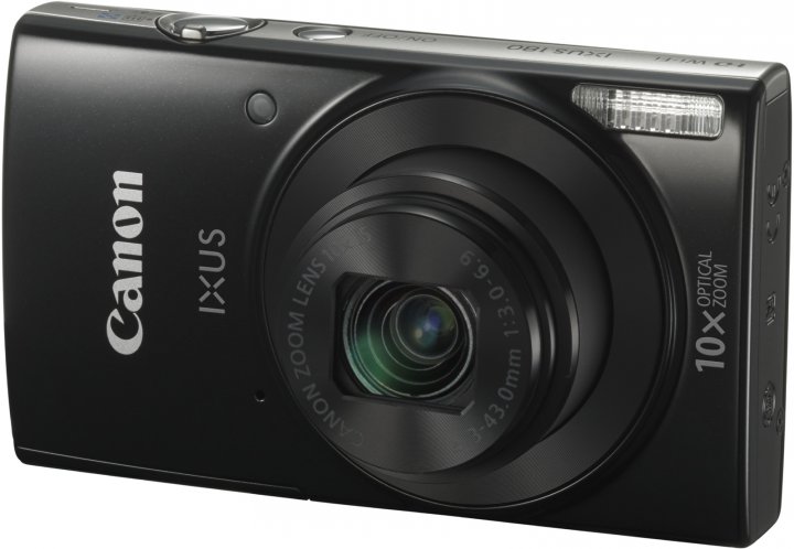 Canon IXUS 180 black (20 Mpx, 10x zoom, IS, 2.7" LCD, HD video, Wi-Fi) 1085C001AA