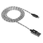 Canyon CNE-CFI3DG, 1m kábel Lightning/USB, bez Apple certifikácie MFi, opletený, tmavošedý
