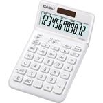 Casio Kalkulačka JW 200 SC WE, biela, dvanásťmiestna, duálne napájanie, sklápací displej