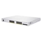 Cisco switch CBS250-24P-4X-UK, 24xGbE RJ45, 4x10GbE SFP+, fanless, PoE+, 195W - REFRESH CBS250-24P-4X-UK-RF