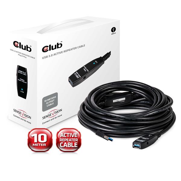 Club3D USB 3.0 Active Repeater Cable 10m CAC-1402