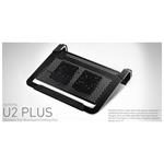 Coolermaster NotePal U2 PLUS , chladiaci ALU podstavec pro NTB 12-17" black, 2x8cm fan R9-NBC-U2PK-GP