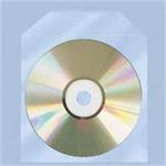 COVER IT Polypropylenový obal na CD/DVD, průhledný s klipem - 100ks 12801P