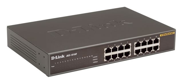 D-Link DES 1016D - Přepínač - 16 x 10/100 - desktop DES-1016D/E