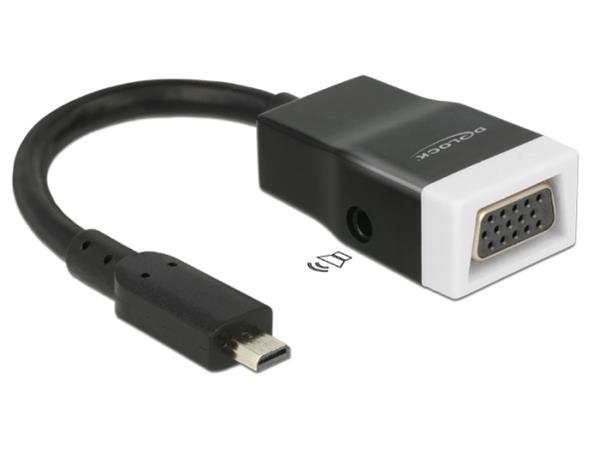 Delock adaptér HDMI-micro D samec > VGA samice s Audio 65589