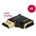 Delock Adaptér High Speed HDMI s Ethernetem – HDMI-A samice > HDMI-A samec 4K 90° pravoúhlý vlevo černý 65660