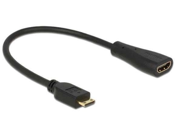 Delock Cable High Speed HDMI with Ethernet - mini C male > A female 65650