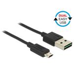 DeLOCK EASY-USB - Kabel USB - Micro USB typ B (M) do USB (M) - USB 2.0 - 1 m - reverzibilní konekto 83844