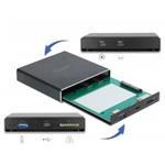 Delock Externí pouzdro pro HDD / SSD SATA 2.5" s prídavnými porty USB Type-C™ a Typu-A a se slotem pro kartu SD 42618