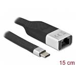 Delock FPC plochý stuhový kabel, USB Type-C™ na Gigabit LAN 10/100/1000 Mbps, 15 cm 86936