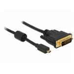Delock HDMI kabel Micro-D samec > DVI 24+1 samec 2 m 83586