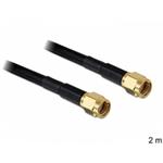 Delock HF koaxiální kabel RP-SMA plug > RP-SMA plug LMR195, 2 m 88656