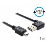 Delock kabel EASY-USB 2.0-A samec pravoúhlý > USB 2.0 mini samec, 1 m 83378