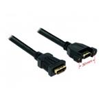 Delock kabel HDMI A samice > HDMI A samice přišroubovatelná 25 cm 85100