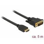 Delock Kabel HDMI na DVI 24+1 obousměrný 5 m 85656