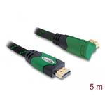 Delock Kabel High Speed HDMI with Ethernet – HDMI A samec > HDMI A samec pravoúhlý 4K 5 m 82954