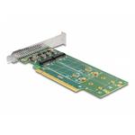 Delock Karta PCI Express 4.0 x16 na 4 x interní M.2 Key M 110 mm NVMe - rozvětvení - Low Profile 90090