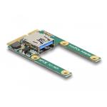 Delock Mini PCIe I/O 1 x USB 2.0 Typ-A samice full size / half size 80039