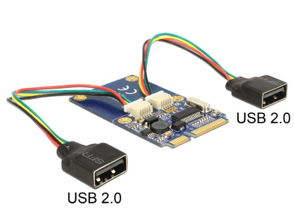 Delock Module MiniPCIe I/O full size 2 x USB 2.0 type A female 95242