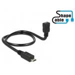 DeLOCK OTG ShapeCable - Prodlužovací šňůra USB - Micro USB typ B (F) do Micro USB typ B (M) - USB 2