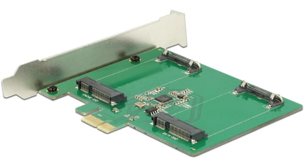 Delock PCI Express Card > 2 x internal mSATA 89479