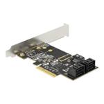 DeLOCK PCI Express Card x4 > 5 x internal SATA 6 Gb/s - Řadič úložiště - SATA 6Gb/s nízký profil - 90395