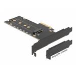 Delock PCI Express x4 Karta na 1 x interní NVMe M.2 Key M s chladičem a RGB LED osvětlením - Low Profile 89013