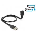 DeLOCK ShapeCable - Prodlužovací šňůra USB - Micro USB typ B (F) do USB (M) - USB 2.0 - 35 cm - čer