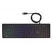 Delock USB klávesnice, drátová, 1,5 m, černá s RGB osvětlením 12625