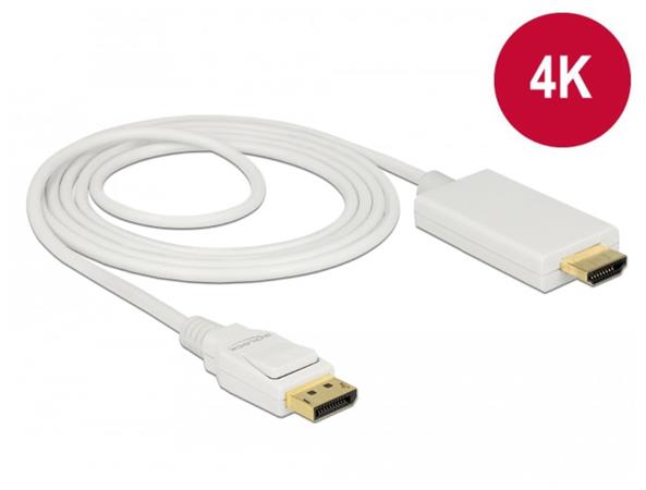 DeLOCK - Video kabel - DisplayPort / HDMI - DisplayPort (M) do HDMI (M) - 2 m - trojnásobně stíněná 83818