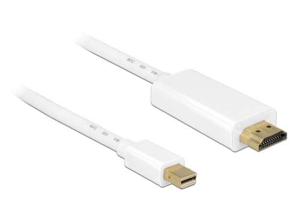 DeLOCK - Video kabel - DisplayPort / HDMI - Mini DisplayPort (M) do HDMI (M) - 2 m - bílá 83707