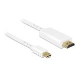 DeLOCK - Video kabel - DisplayPort / HDMI - Mini DisplayPort (M) do HDMI (M) - 2 m - bílá 83707