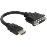 DeLOCK - Video kabel - HDMI / DVI - HDMI (M) do DVI-D (F) - 20 cm - černá 65327