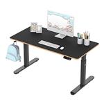 Detský pracovný stôl, elektricky nastaviteľná výška, čierna doska, 120X60 cm, 55-81 cm, PULSAR, drž UDESK-PUL-BK