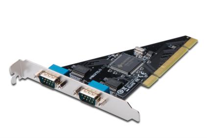 Digitus adaptér PCI 2x sériový port, 2 X DB9 M , Slot Bracket SUN1989 chipset DS-33001-1